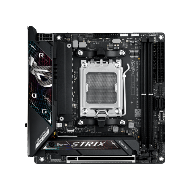 Дънна платка ASUS ROG STRIX B850-I GAMING WIFI, AM5, 2x DDR5, 2x M.2, 2x SATA 6Gb/s, Wi-Fi 7, Bluetooth v5.4, HDMI, Mini-ITX