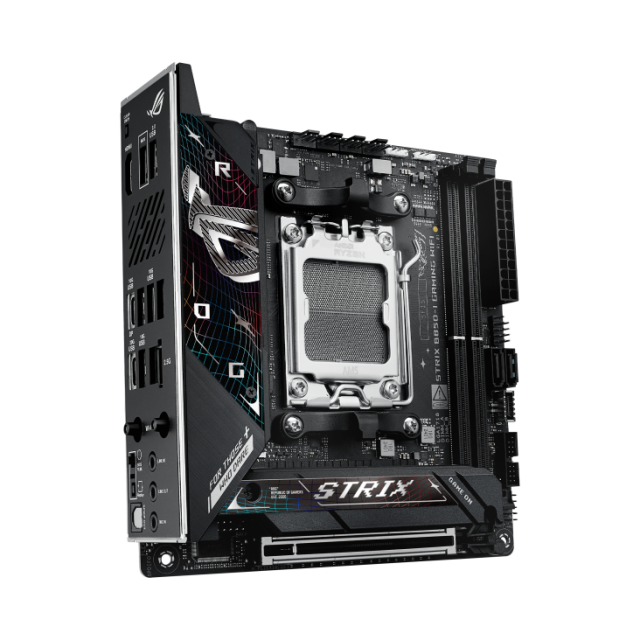 Дънна платка ASUS ROG STRIX B850-I GAMING WIFI, AM5, 2x DDR5, 2x M.2, 2x SATA 6Gb/s, Wi-Fi 7, Bluetooth v5.4, HDMI, Mini-ITX