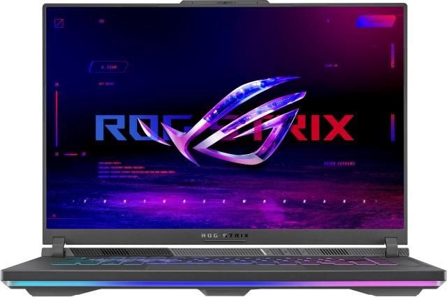 Лаптоп Asus ROG Strix G16 G614JU-N3512,  Intel Core i5-13450HX 10C (2.4/4.6 GHz, 20MB Cache), 16" (40.64 cm) WUXGA IPS 165Hz Anti-Glare Display, NVIDIA GF RTX 4050 6GB, 16GB DDR5, 1TB SSD, 1x Thunderbolt 4, HDMI, Free DOS