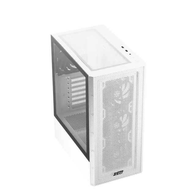 Кутия ADATA VALOR MESH MT WHITE, Middle Tower, 2 x USB 3.2, Mini-ITX, Micro-ATX, ATX