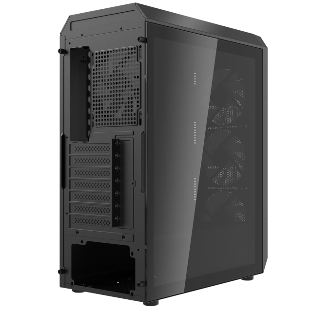 Кутия ADATA VALOR AIR PLUS MT BLACK, Middle Tower, 2 x USB 3.2, Mini-ITX, Micro-ATX, ATX