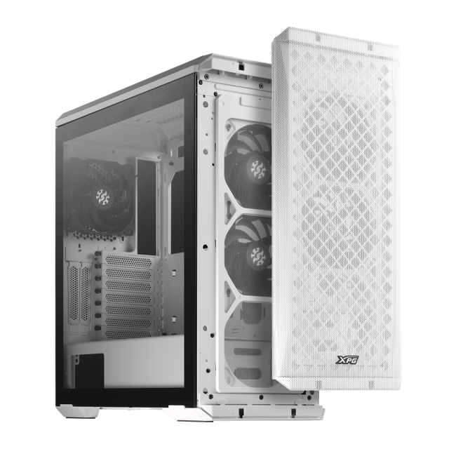 Кутия ADATA DEFENDER WHITE, Middle Tower, 2 x USB 3.0, 1 x HD Audio, Mini-ITX, Micro-ATX, ATX, E-ATX, CEB, EEB