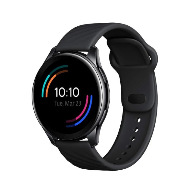 Часовник OnePlus Watch W301GB, 1.39" AMOLED 454x454, 4GB, WR 5ATM, IP68, BT 5.0, GPS, 402 mAh, Midnight Black