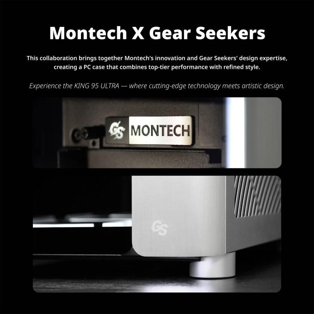 Кутия Montech KING 95 Ultra, Middle Tower, 2 x USB 3.0, 1 x USB 3.2 Gen 2 Type-C, RGB button, ATX, mATX, Mini-ITX, Space Grey