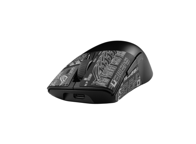 Геймърска мишка ASUS ROG Keris Aimpoint, оптична (36,000 dpi), Bluetooth/Wireless, Черна