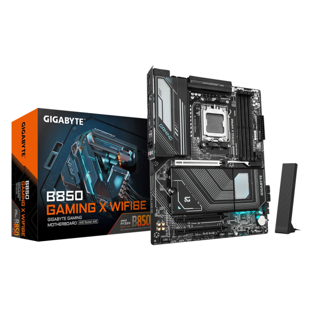 Дънна платка Gigabyte B850 GAMING X WIFI, AM5, 4x DDR5, 3x M.2 NVMe, 4x SATA 6Gb/s, Wi-Fi 6, Bluetooth 5.3, HDMI, DP, ATX