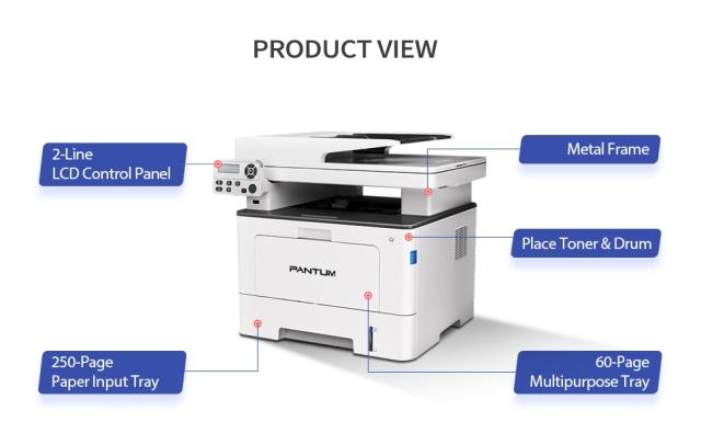 Лазерно многофункционално устройство Pantum BM5100ADN Laser MFP