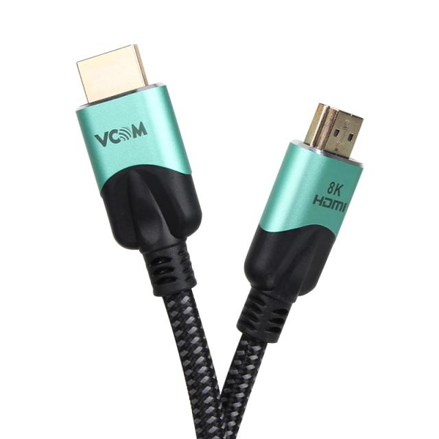 Кабел VCom HDMI (M) към HDMI (M), v2.1, 2m. - 8K HDR