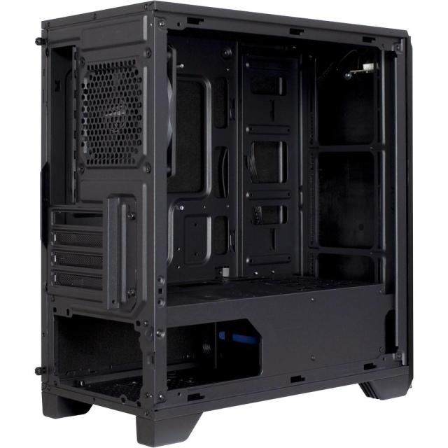 Кутия Inter Tech H-606 Black, Middle Tower, 2x USB 3.0, 1x Audio Microphone, 1x Headphones,  Micro ATX