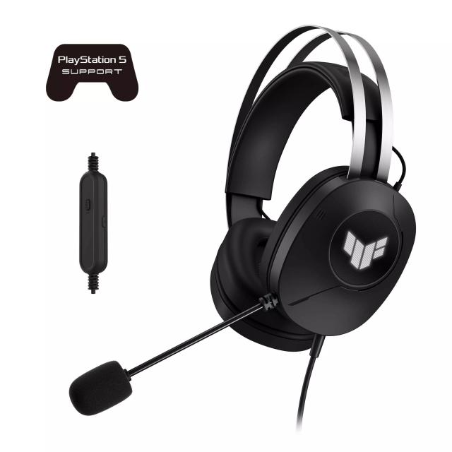 Геймърски слушалки ASUS TUF Gaming H1 Gen II 7.1 Surround Sound, USB