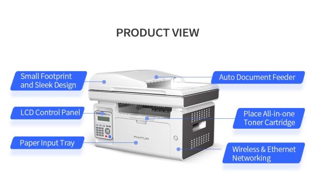 Лазерно многофункционално устройство Pantum M6609NW Laser MFP