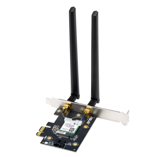 Безжична мрежова карта ASUS PCE-BE6500 WiFi 7, PCI-E, Bluetooth 5.4, 688 Mbps+ 2882 Mbps+ 2882 Mbps