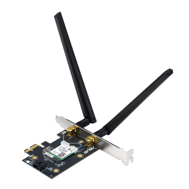 Безжична мрежова карта ASUS PCE-BE6500 WiFi 7, PCI-E, Bluetooth 5.4, 688 Mbps+ 2882 Mbps+ 2882 Mbps