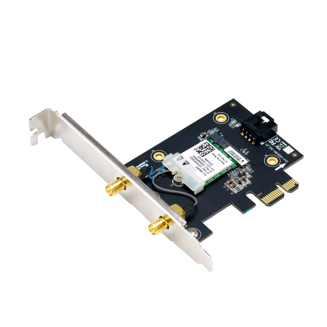 Безжична мрежова карта ASUS PCE-BE6500 WiFi 7, PCI-E, Bluetooth 5.4, 688 Mbps+ 2882 Mbps+ 2882 Mbps