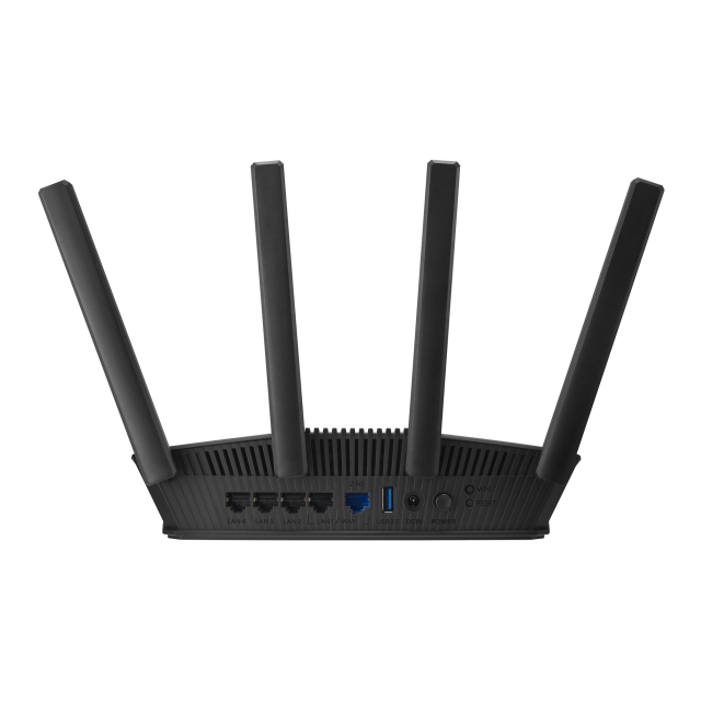 Рутер Asus RT-BE58U, WiFi 7 688+2882, 4LTE/5G, LAN: 4x10/100/1000Base-T, WAN: 1x10/100/1000/2500Base-T,1 x USB 3.2, 4 външни антени