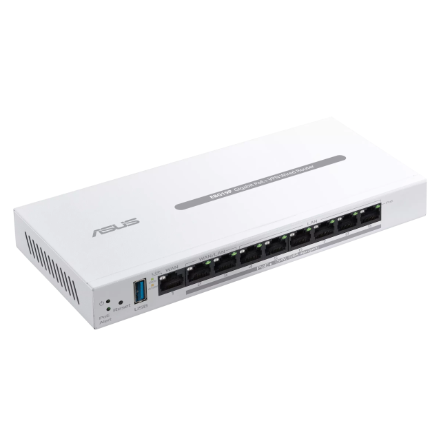 Рутер ASUS ExpertWiFi EBG19P, LAN: 6x10/100/1000Base-T, WAN/LAN: 2x10/100/1000Base-T, WAN: 1x10/100/1000Base-T Gigabit, 1 x USB 3.2 Gen 1, Bluetooth