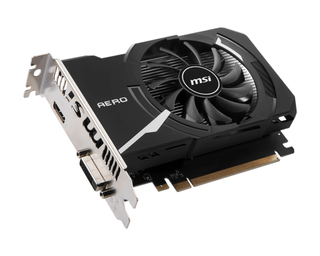 Видео карта MSI GeForce GT1030 AERO ITX 4GB DDR4 OC, 64-bit, DVI, HDMI