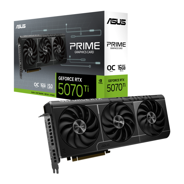 Видео карта ASUS PRIME GeForce RTX5070 Ti 16GB GDDR7 OC Edition, PCI-E 5.0, 256-bit, HDMI, 3xDP