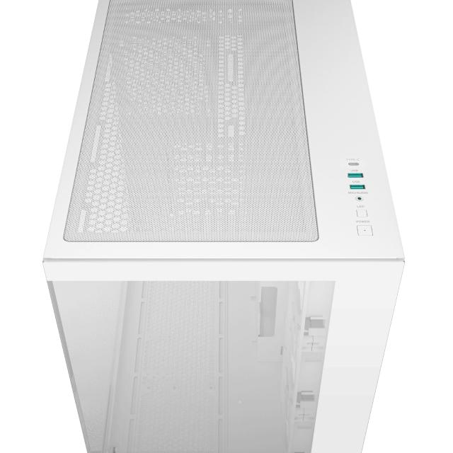 Кутия DeepCool CG530 4F White, Middle Tower, 2x USB3.0, 1x USB 3.2 Gen 2 Type-C, 1x HD Audio, Mini-ITX/Micro-ATX/ATX