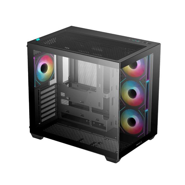 Кутия DeepCool CG530 4F Black, Middle Tower, 2x USB3.0, 1x USB 3.2 Gen 2 Type-C, 1x HD Audio, Mini-ITX/Micro-ATX/ATX