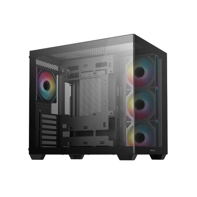 Кутия DeepCool CG530 4F Black, Middle Tower, 2x USB3.0, 1x USB 3.2 Gen 2 Type-C, 1x HD Audio, Mini-ITX/Micro-ATX/ATX