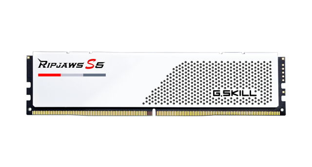 Памет G.SKILL Ripjaws S5 White 64GB 2x32GB) DDR5 6000MHz, CL30, 1.4 V - Intel XMP