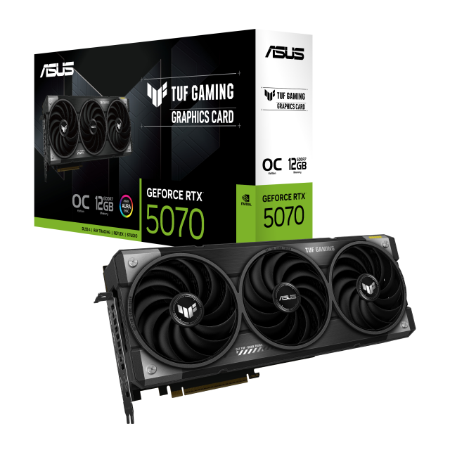 Видео карта ASUS TUF Gaming RTX 5070 OC 12GB GDDR7, 192-bit, 2x HDMI, 3x DP
