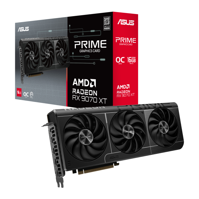Видео карта ASUS PRIME RADEON RX 9070 XT OC 16GB GDDR6, 256-bit, 1x HDMI, 3x DP