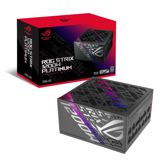 Захранване ASUS ROG STRIX 1200W, Active PFC, ATX 3.1, PCIe 5.1, 80 Plus Platinum, Fully Modular