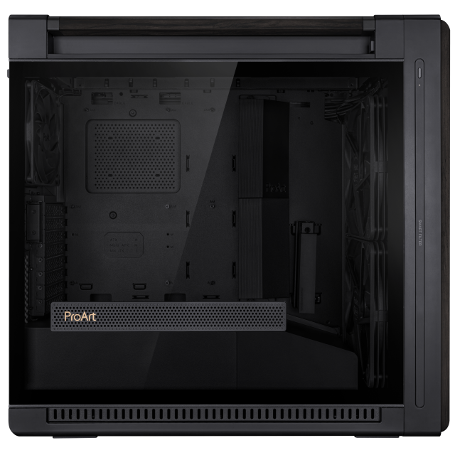 Кутия ASUS ProArt PA602 Wood Edition, Mid Tower, 2x USB 3.2, 1 x USB Type-C, 2 x USB 2.0, EATX, ATX Micro-ATX Mini-ITX
