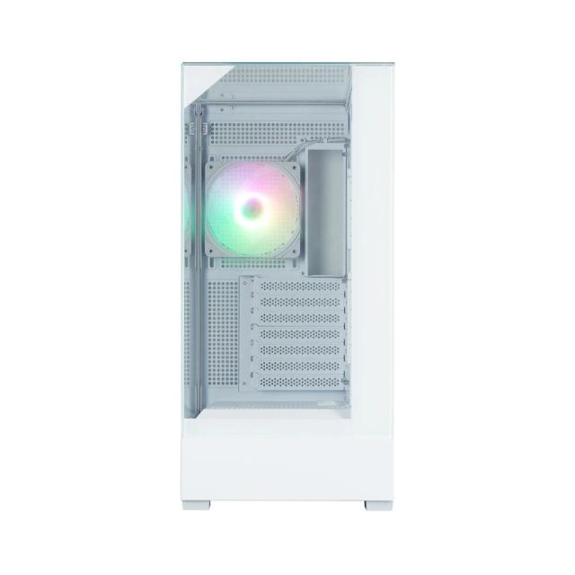Кутия Zalman P40 Prism White, Middle Tower, Tempered Glass, 1 x USB 3.1 Type-C, 1 x USB 3.0, 1 x HD Audio, ATX / mATX / Mini-ITX