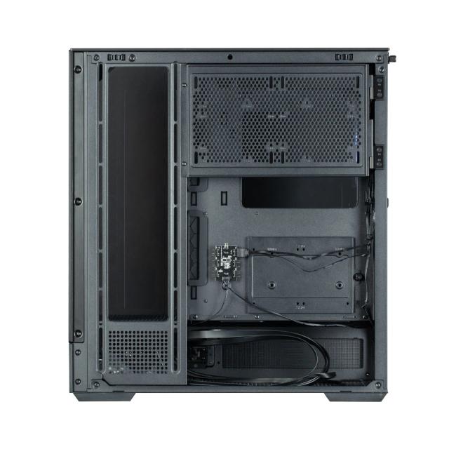 Кутия Zalman P40 Prism Black, Middle Tower, Tempered Glass, 1 x USB 3.1 Type-C, 1 x USB 3.0, 1 x HD Audio, ATX / mATX / Mini-ITX