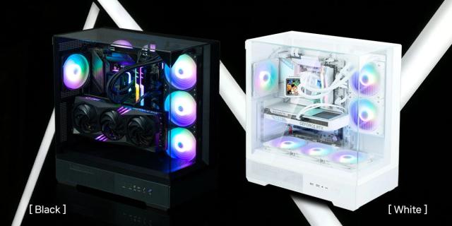 Кутия Zalman P40 Prism Black, Middle Tower, Tempered Glass, 1 x USB 3.1 Type-C, 1 x USB 3.0, 1 x HD Audio, ATX / mATX / Mini-ITX