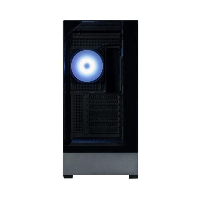 Кутия Zalman P40 Prism Black, Middle Tower, Tempered Glass, 1 x USB 3.1 Type-C, 1 x USB 3.0, 1 x HD Audio, ATX / mATX / Mini-ITX