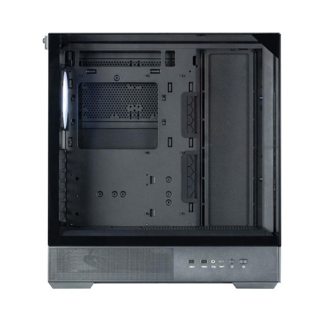 Кутия Zalman P40 Prism Black, Middle Tower, Tempered Glass, 1 x USB 3.1 Type-C, 1 x USB 3.0, 1 x HD Audio, ATX / mATX / Mini-ITX