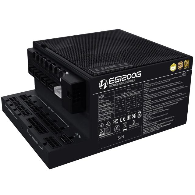 Захранване Lian Li EDGE 1200W, PCIe 5.1, ATX 3.1, 80 + Gold, Full Modular, Черно