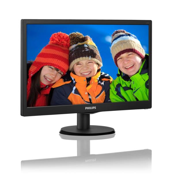 Монитор Philips 193V5LSB2, 18.5" Wide TN LED, 5 ms, 10M:1 DCR, 200 cd/m2, 1366x768 HD, Black