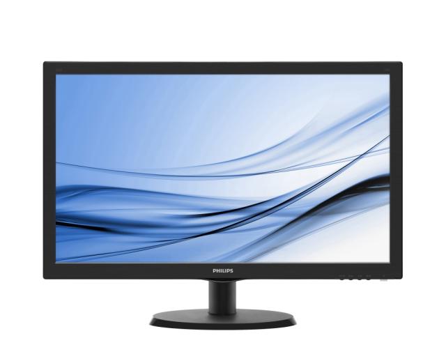 Монитор Philips 223V5LSB/00, 21.5" Wide, TN, LED, 5ms, 1000:1, 10M:1 DCR, 250 cd/m2, 1920x1080@60Hz, Tilt, D-Sub, DVI, Black