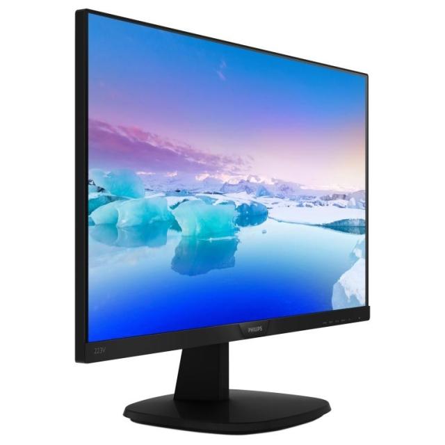 Монитор Philips 223V7QHAB, 21.5" Ultra Narrow Wide IPS LED, 5 ms, 10M:1 DCR, 250 cd/m2, 1920x1080 FullHD, D-Sub, HDMI, Speakers, Black