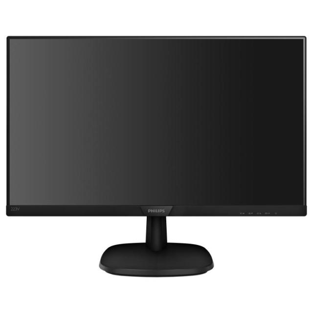 Монитор Philips 223V7QHAB, 21.5" Ultra Narrow Wide IPS LED, 5 ms, 10M:1 DCR, 250 cd/m2, 1920x1080 FullHD, D-Sub, HDMI, Speakers, Black