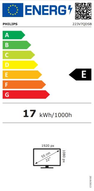 Монитор Philips 223V7QDSB, 21.5" Wide IPS LED, 5ms, 10M:1 DCR, 250 cd/m2, 1920x1080@60Hz, Tilt, D-Sub, DVI, HDMI, Black