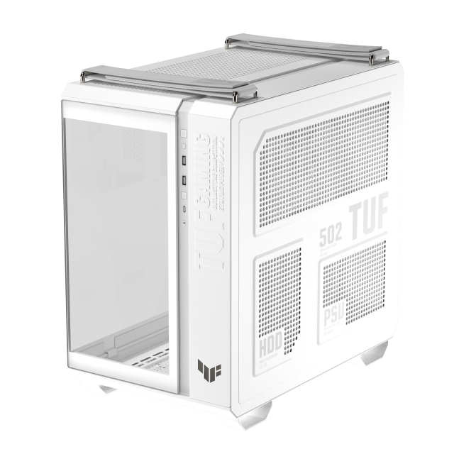 Кутия ASUS TUF Gaming GT502 Horizon ARGB White Edition, Mid Tower, 3 x USB 3.2, 1 x USB Type-C, 1 x headphone / Microphone, ATX, Micro-ATX, Mini-ITX