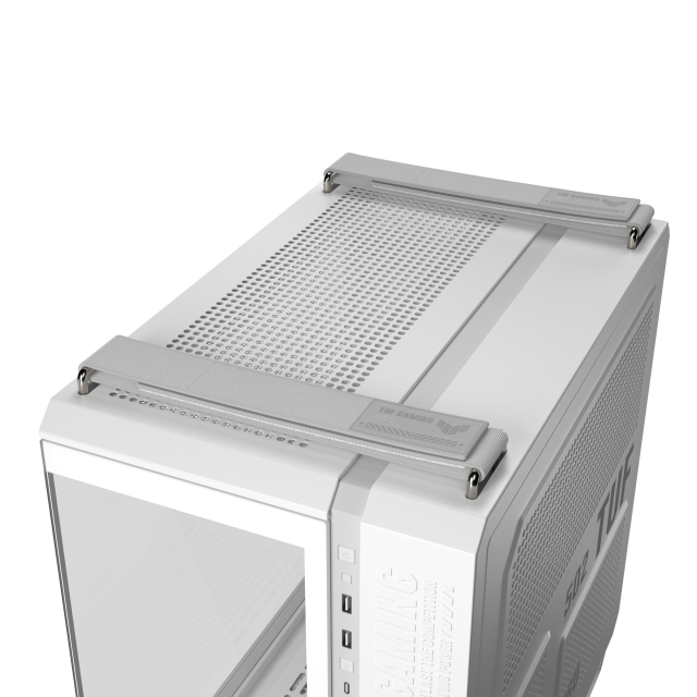 Кутия ASUS TUF Gaming GT502 Horizon ARGB White Edition, Mid Tower, 3 x USB 3.2, 1 x USB Type-C, 1 x headphone / Microphone, ATX, Micro-ATX, Mini-ITX
