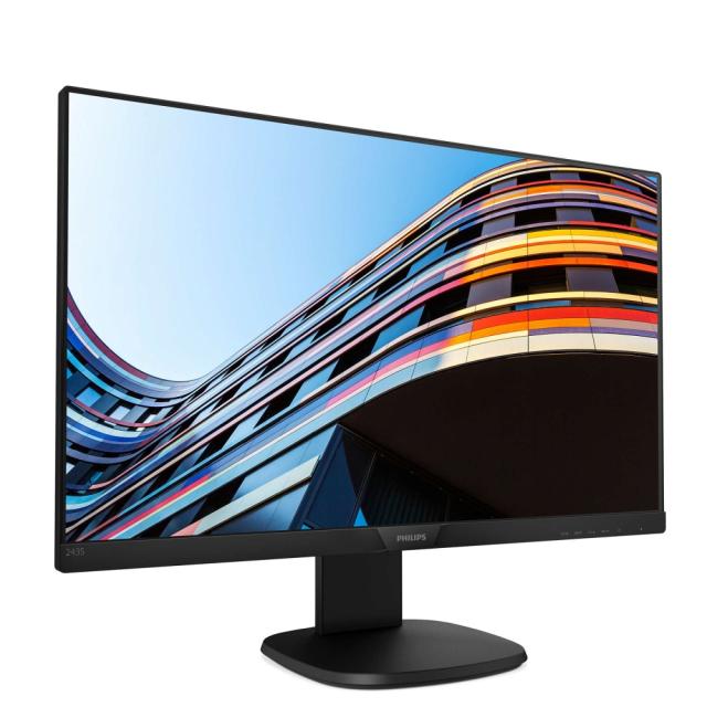 Монитор Philips 243S7EHMB, 23.8" Wide IPS, LED, 5ms, 1000:1, 20M:1 DCR, 250 cd/m2, 1920x1080@60Hz, Tilt, Swivel, Heigh Adjust, Pivot, D-Sub, HDMI, DP, Headphone Out, Speakers, Black