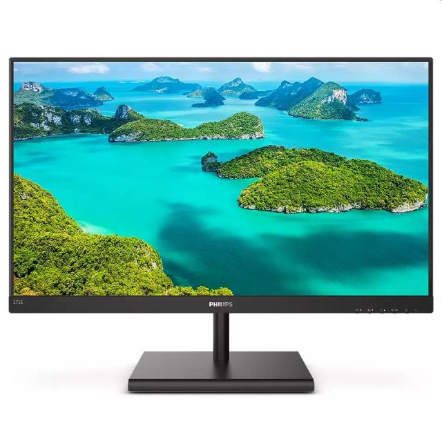 Монитор Philips 275E1S, 27" (68.58 cm) IPS WLED, 75Hz, WQHD, 4ms, 1000:1, 250cd/m2, VGA, HDMI, DP
