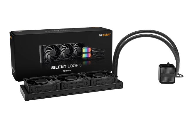 Охладител за процесор be quiet!, SILENT LOOP 3 360mm, 3 pin/4-Pin PWM, LGA1851/LGA1700/АМ4/AM5