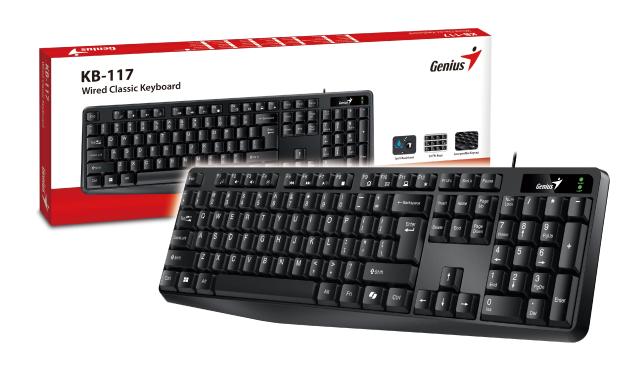 Клавиатура Genius Smart Keyboard KB-117 Black - AI, BG Layout, USB