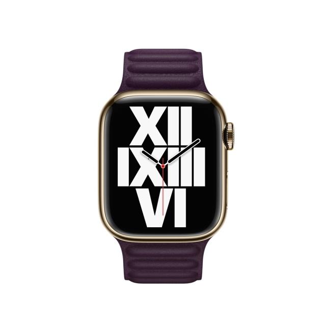 Каишка за часовник Apple Watch 41mm Dark Cherry Leather Link - S/M