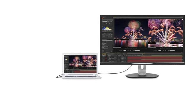 Монитор Philips 328P6AUBREB, 31.5" Wide IPS LED, 4 ms, 1200:1, 50M:1 SmartContrast, 450 cd/m2, 2560x1440 , Pivot, Heigh Adjust, USB-C (DP Alt mode,PD,data)/USB 3.0, D-Sub, HDMI, DP, Speakers, Black