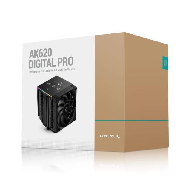 Охладител DeepCool CPU Cooler AK620 DIGITAL PRO - Dual-Tower, 3-pin/4-pin PWM - LGA1851/AM5